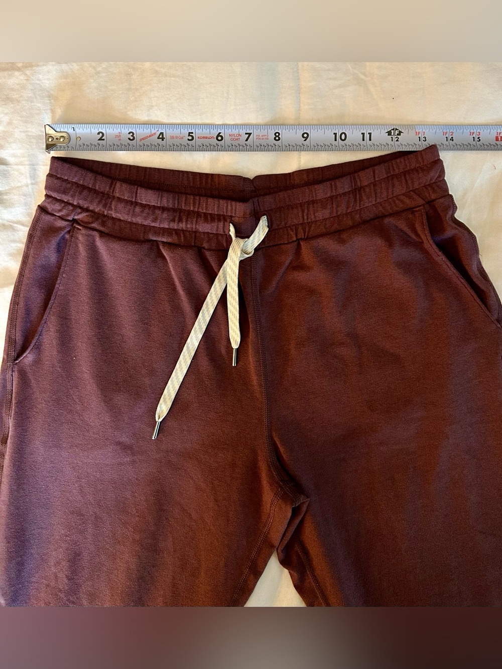 Vuori Performance Joggers, Fig Heather, Maroon, Drawstring, Pockets, Sweatpants - Picture 8 of 16